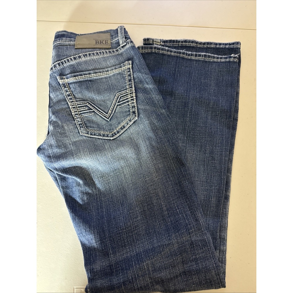 BKE‎ Fulton Bootleg Women's Jeans Size 27R White Stitching